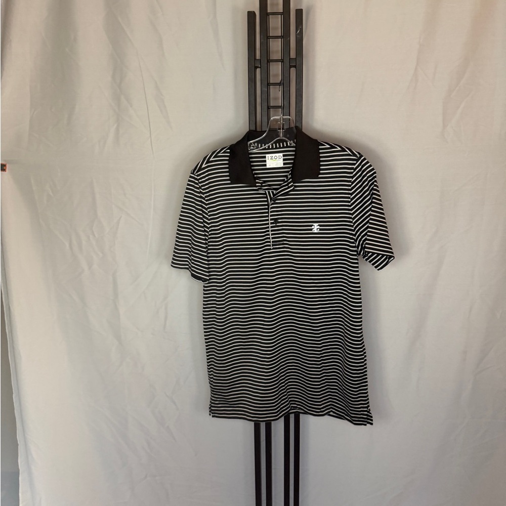 Izod Classic Black and‎ White Polo Shirt